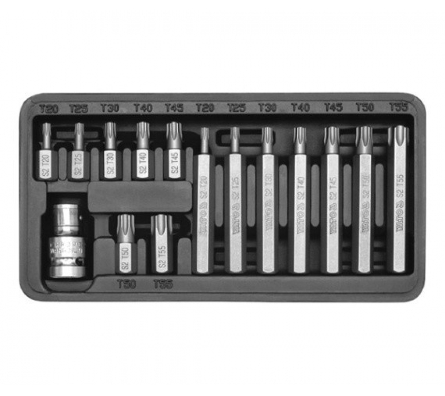 Набор вставок ( бит ) 15 пр. TORX (YT-0411)