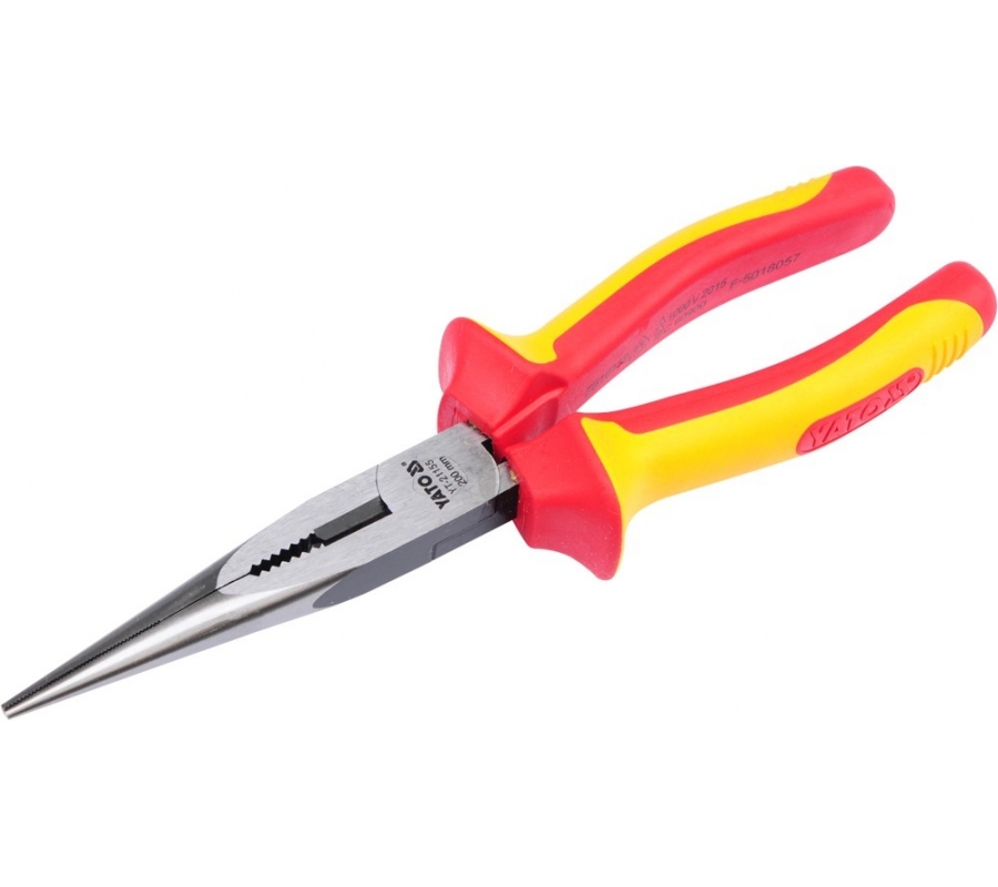 INSULATED LONG NOSE PLIERS 200MM VDE (YT-21155)
