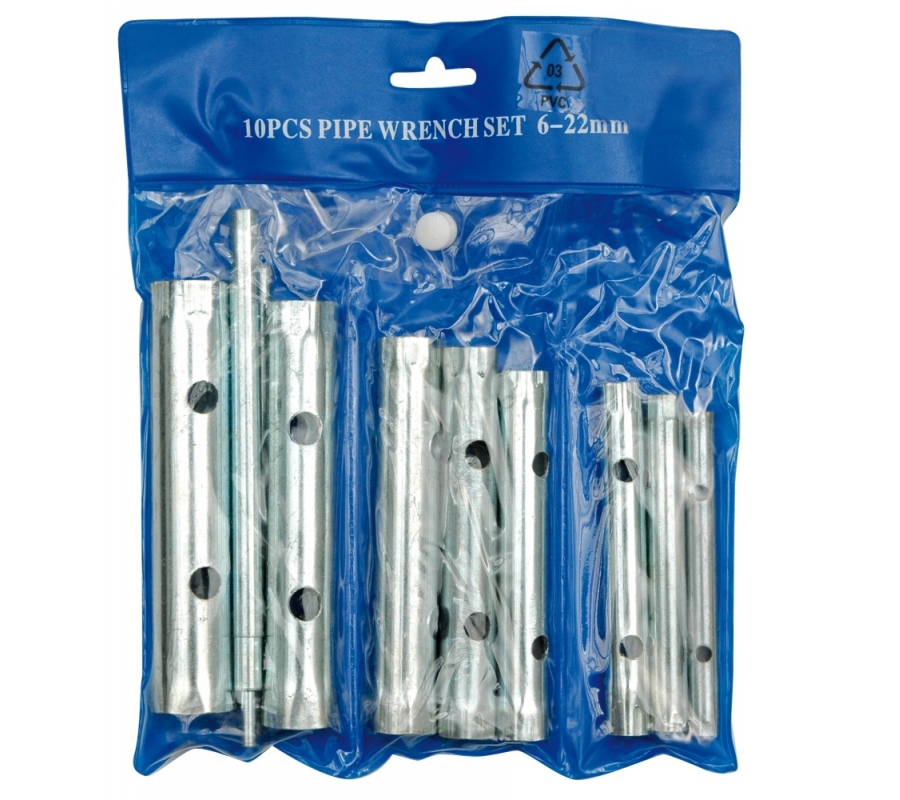 TUBULAR SOCKET WRENCH SET 6-22MM, 10 PCS  (52900)