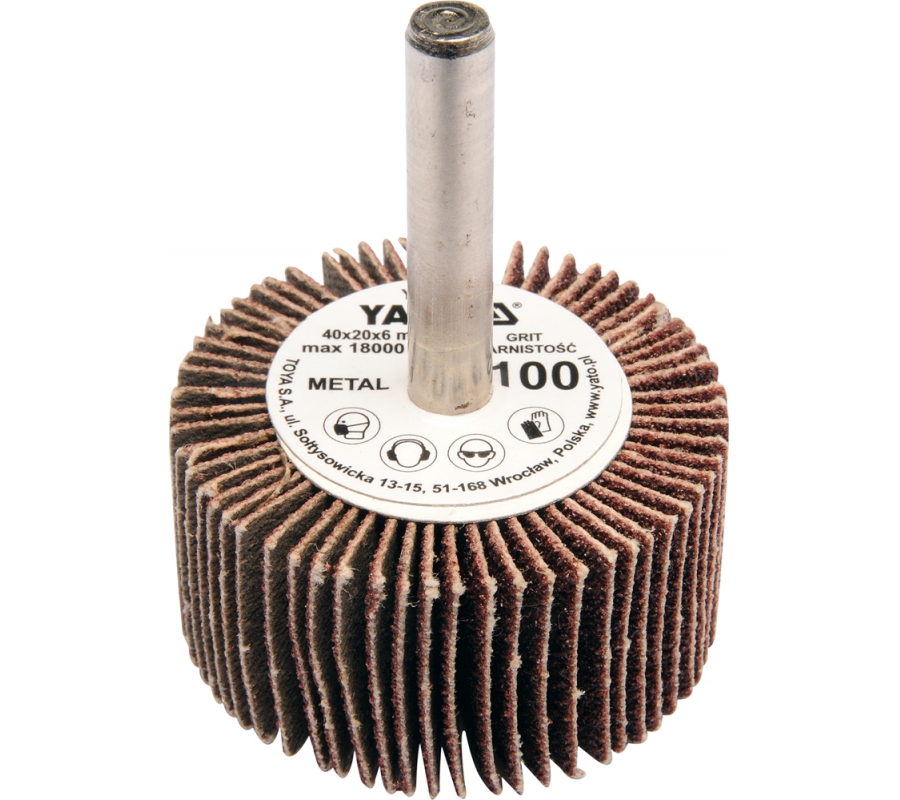 Flap Wheel With Shaft 40x20x6 P60 (YT-83352)