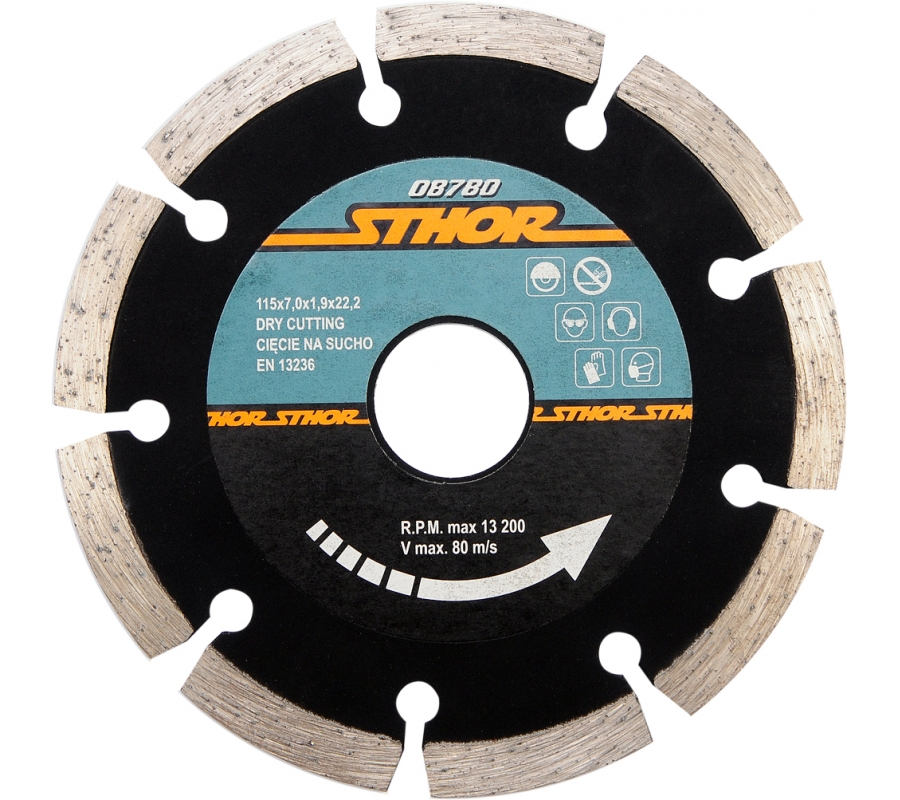 DIAMOND BLADE, SEGMENTED 115MM (08780)