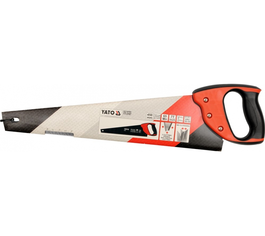 Wood Hand Saw 450 mm /Teflon coated (YT-3107)