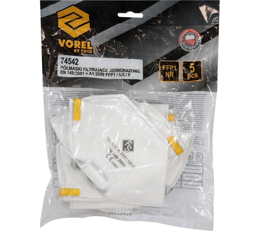 DISPOSABLE DUST MASKS CFY3S 5PCS (74542)