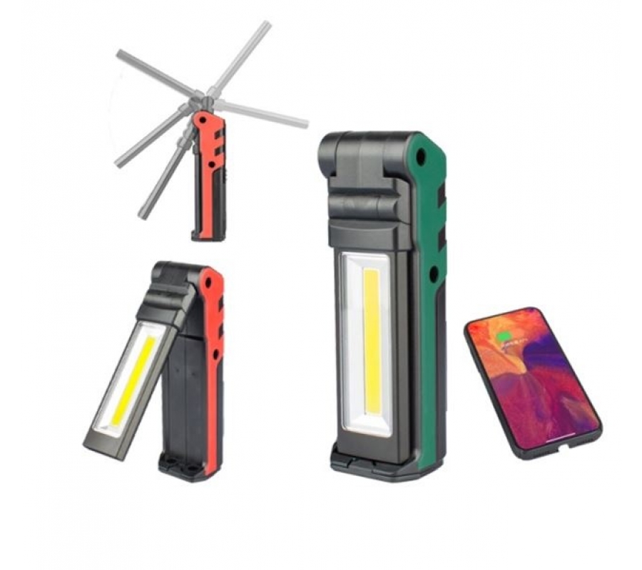 Rechargeable work light | 2x3W LED (head) | 200LM + 5W COB LED | 400LM (CWL5R)