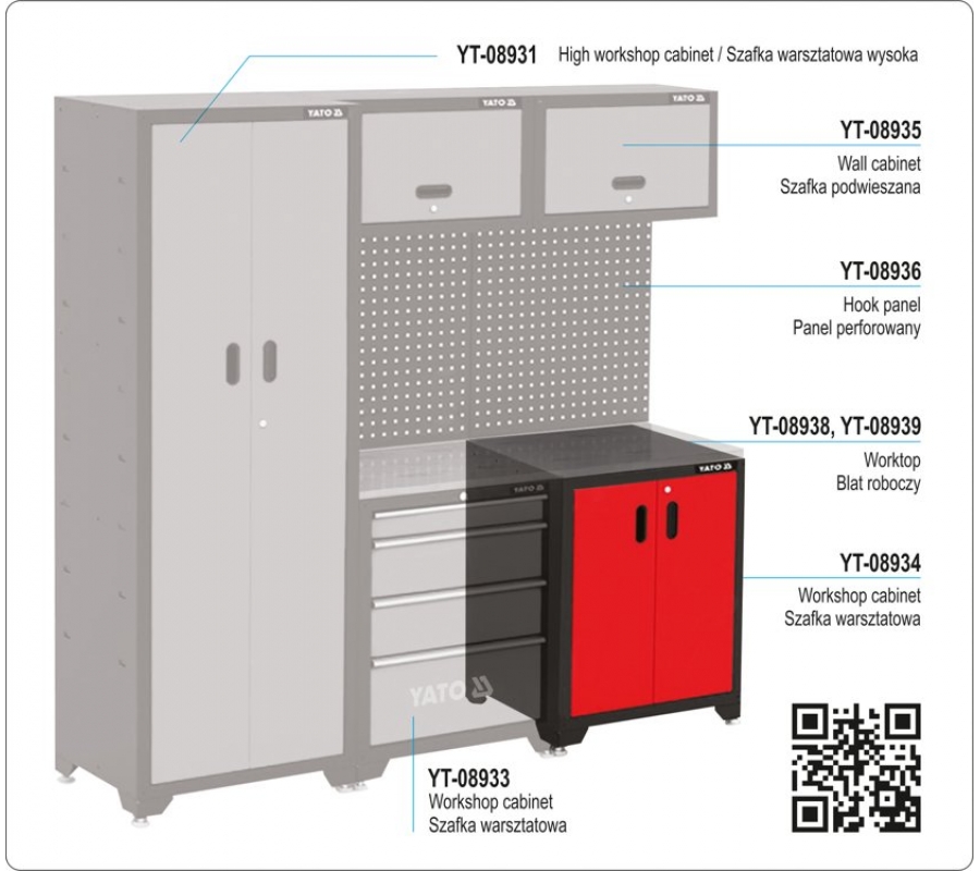 2 Door Base Cabinet | 66 x 45.7 x 86.3 cm (YT-08934)