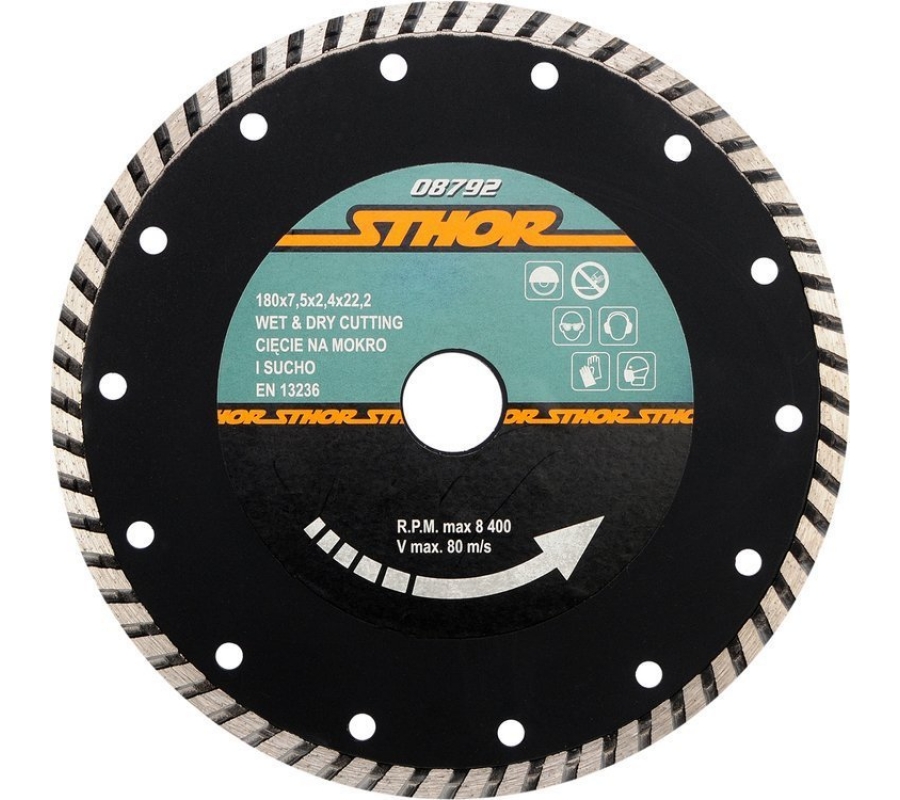 DIAMOND BLADE, TURBO 180MM (08792)