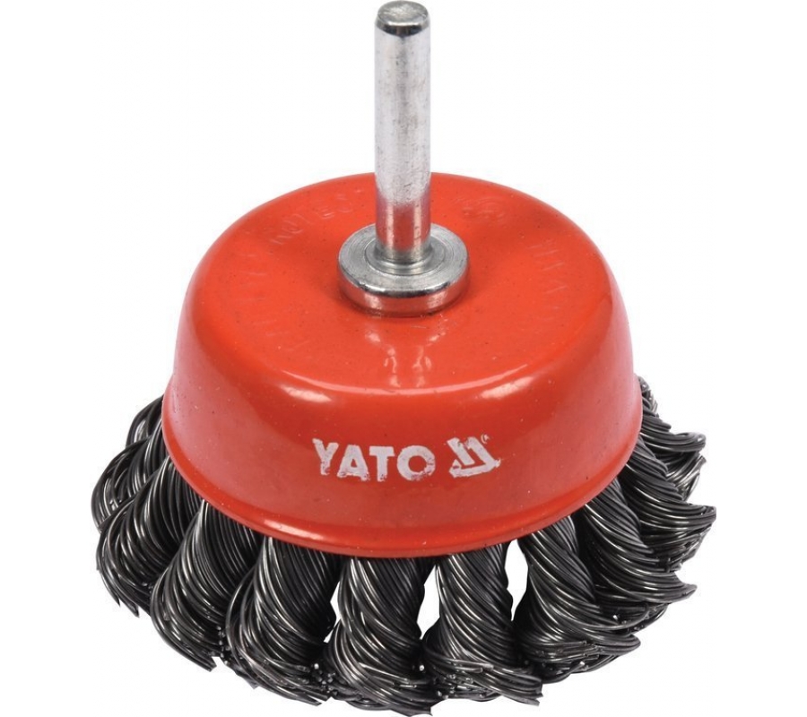 CUP BRUSH 65MM FOR DRILL KNOTTED (YT-47518)