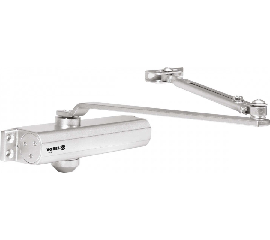 DOOR CLOSER 25-85 KG SILVER | 25-85 kg (78470)