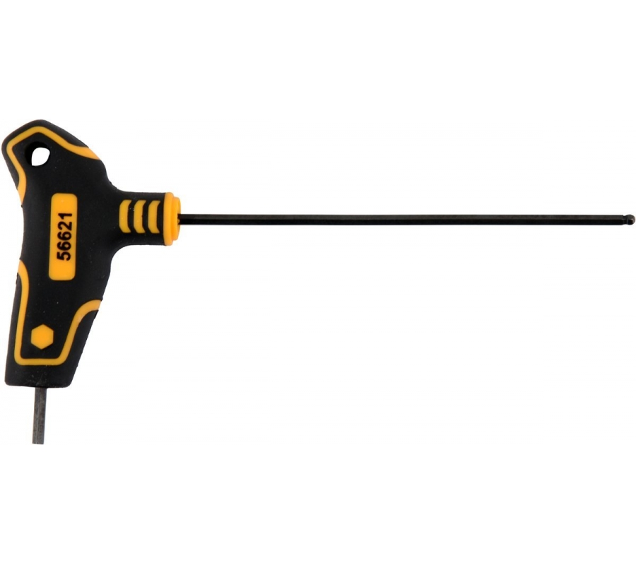L tipo atsuktuvas HEX su rankena | šarnyrinis | 2.5 mm (56621)