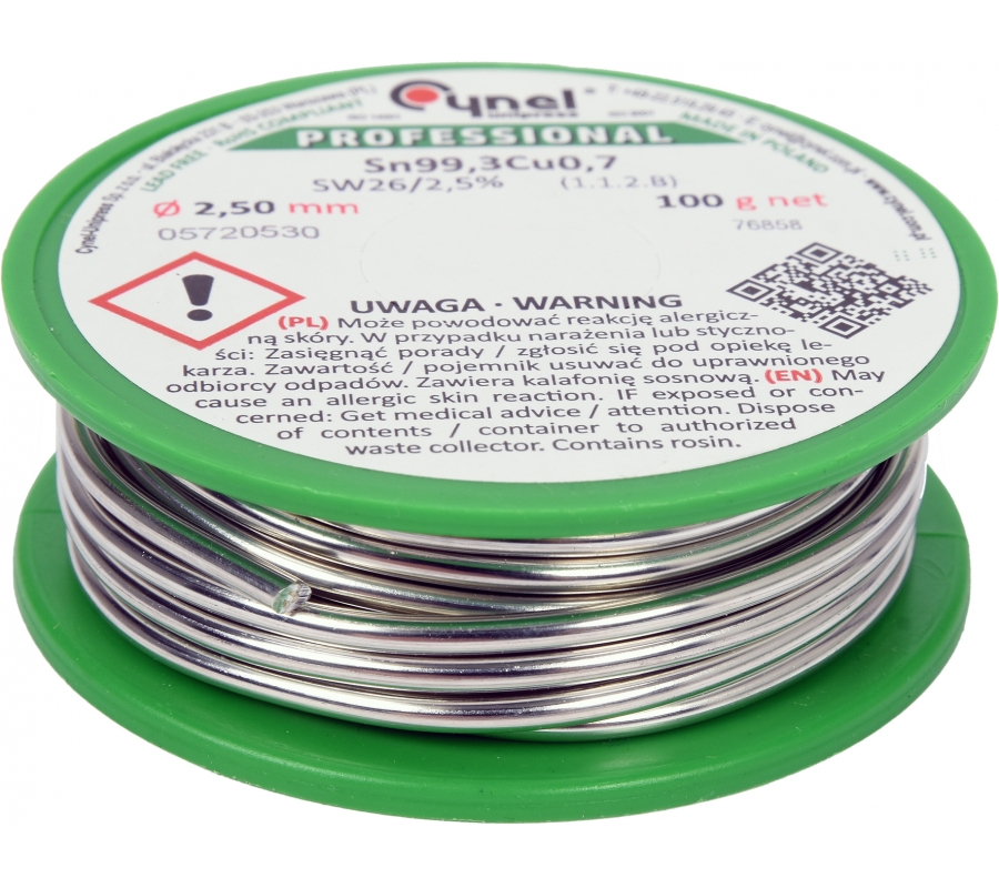 Lydmetalis be švino | Ø 2.5 mm | 100g (76858)
