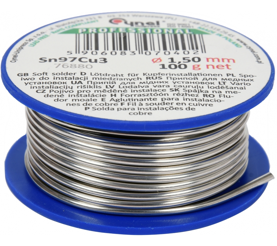 Soft solder | Ø 1.5 mm | 100g (76880)