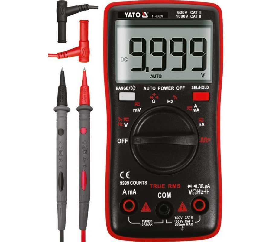 Digital multifunction tester TRUE RMS | (9999 AUTO LCD (YT-73089)