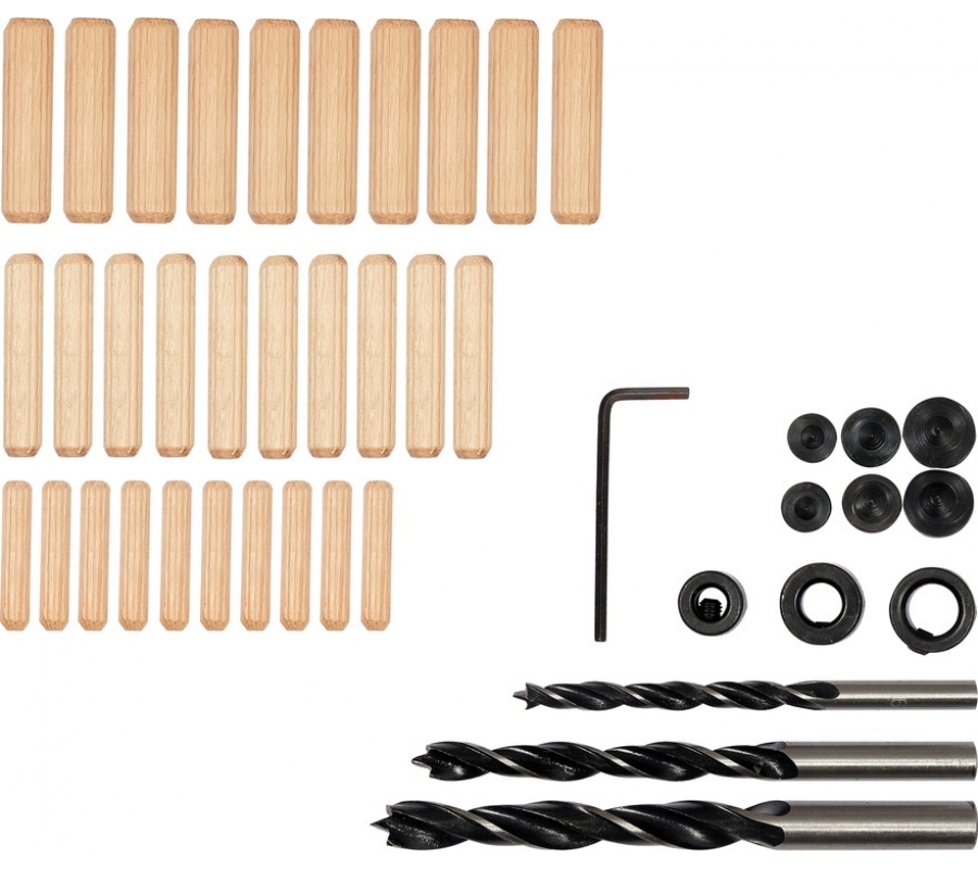 Tool kit for dowel connections | 6/8/10 mm | 43 pcs. (24080)