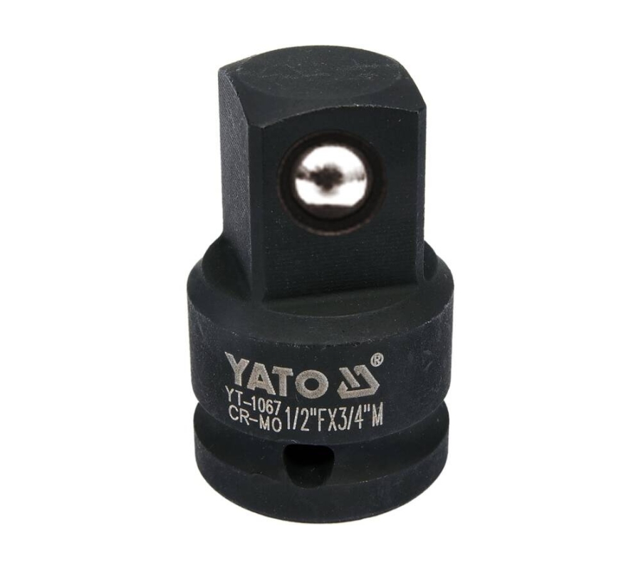Smūginis adapteris | vidinis kvadratas 12,5 mm (1/2") - išorinis kvadratas 20 mm (3/4") (YT-1067)