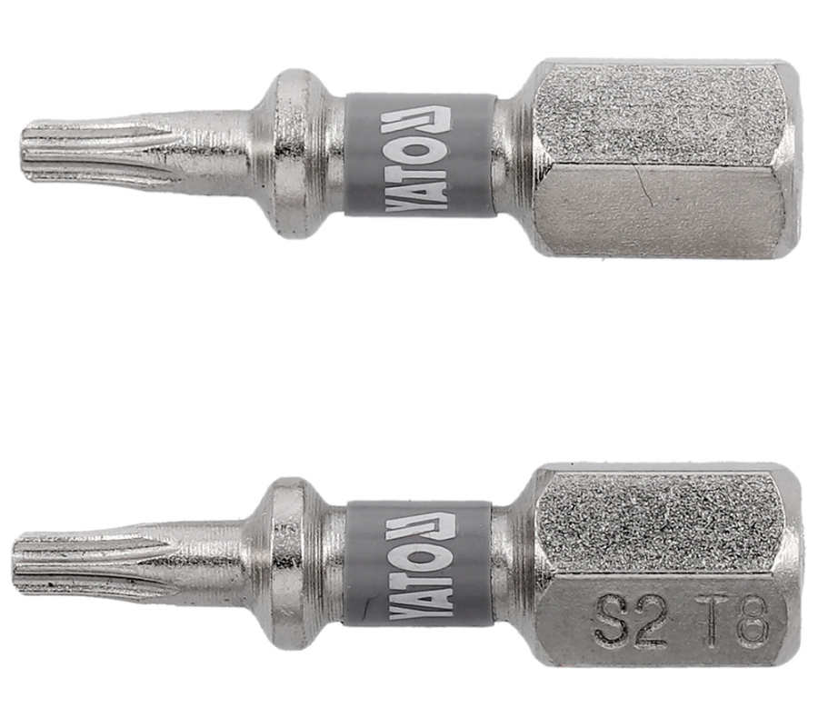 Antgaliai | 6,3 mm (1/4") | S2 Ni | T-Star (Torx) T8 | 2 vnt. (YT-78010)