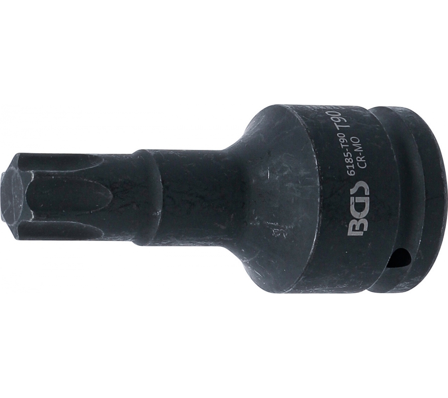 Impact Bit Socket | length 100 mm | 20 mm (3/4") Drive | T-Star (for Torx) T90 (6185-T90)