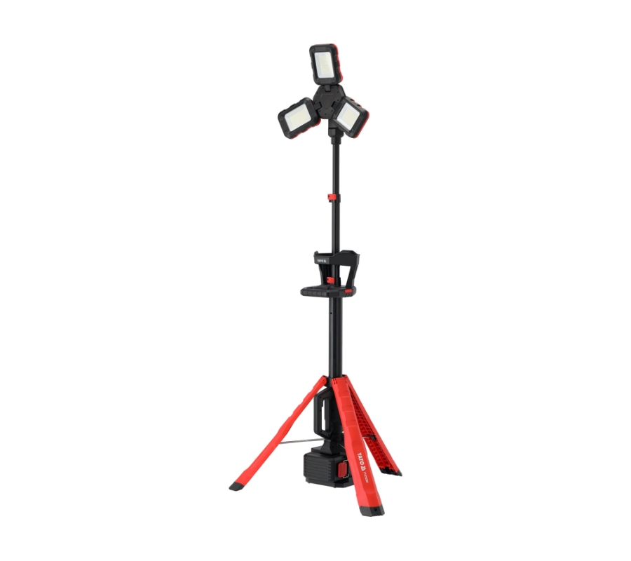Hibridinis LED prožektorius su teleskopiniu stovu | 18 V / 230 V | 100 W | 10 000 lm (YT-818394)