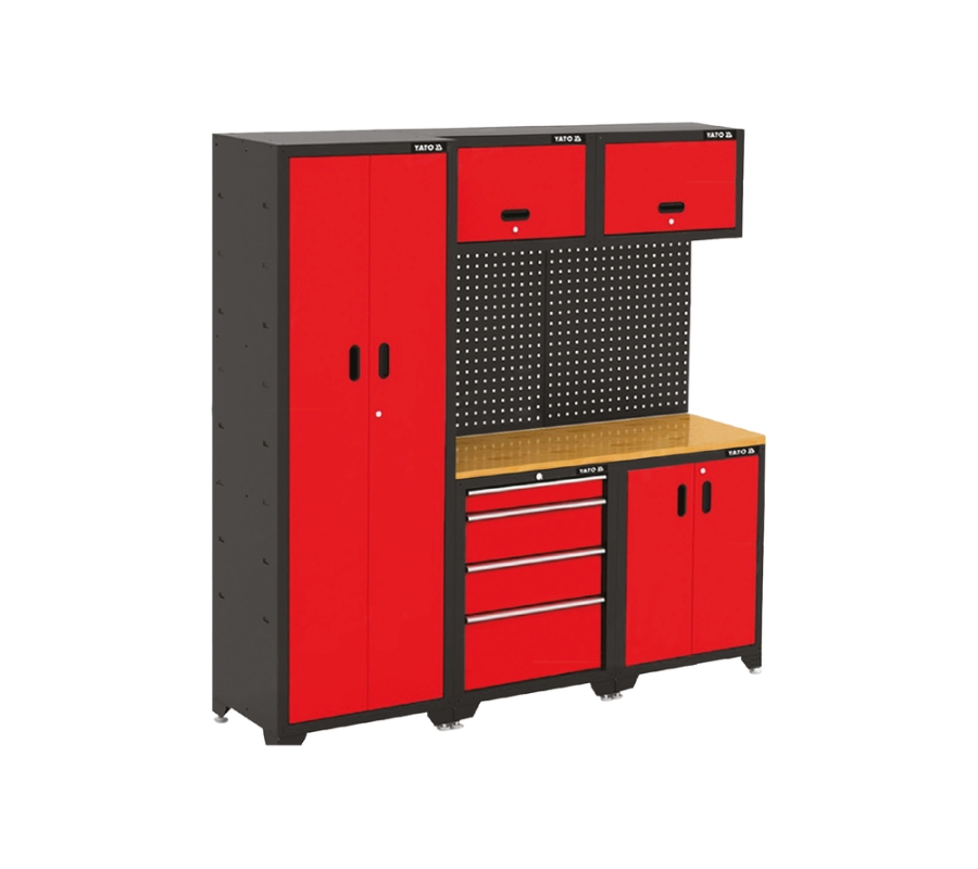 Modular Workshop Furniture System with Wooden Worktop | 9 pcs. (YT-08930)
