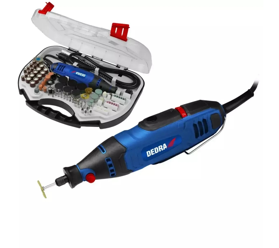 Mini šlifuoklis 135W - rinkinys su aksesuarais 215 vnt. lagaminas (DED7944Z2)