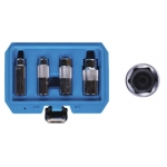 Spark plug socket set | with rubber | 3/8" | 4 pcs (SPS4)