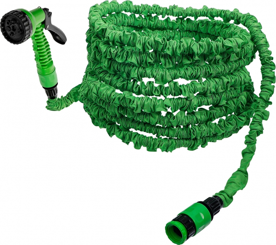 Water Hose | Textile | flexible | with Garden Hand Shower with 7 Functions | 7,5 - 22 m (70904)