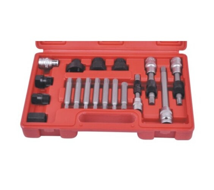 Alternator freewheel pulley removal set 18pcs. (WT04D2003)