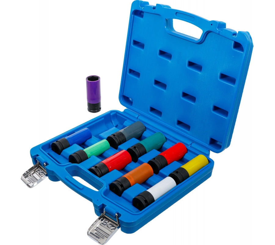 Protective Impact Socket Set | 12.5 mm (1/2") Drive | 15 - 24 mm and Special Wheel Nuts | 10 pcs. (7311)