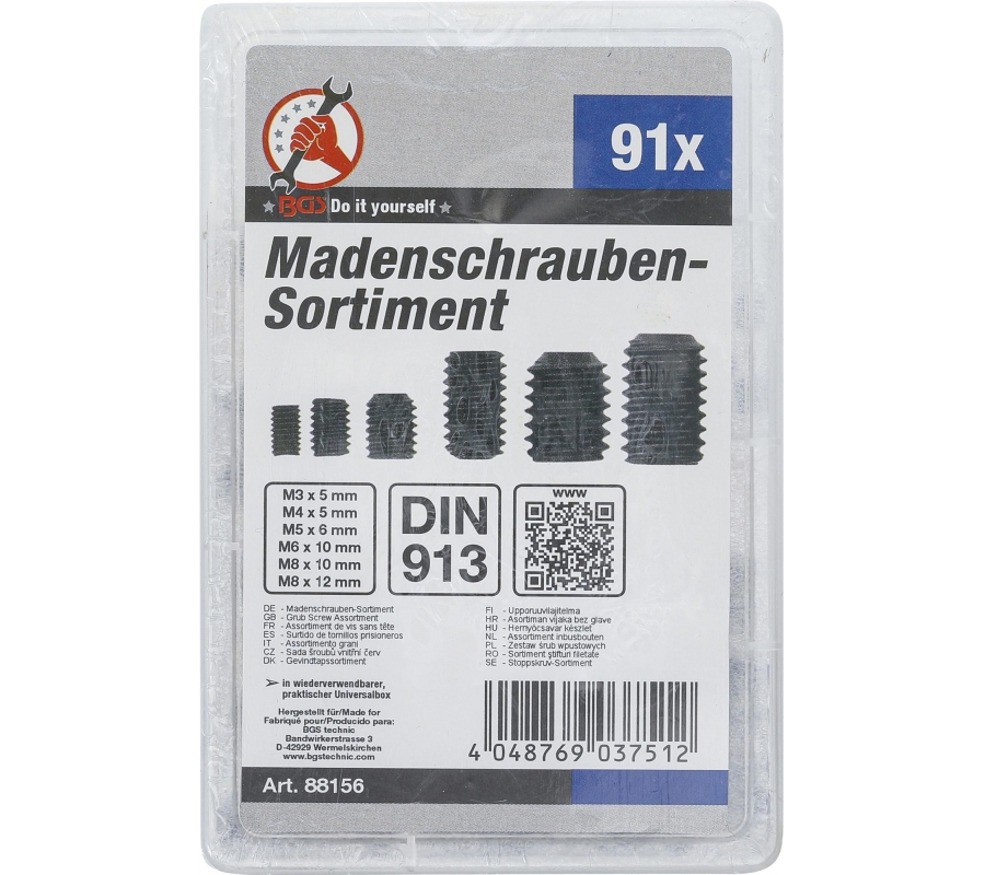 Grub screw assortment | 91 pcs. (88156)