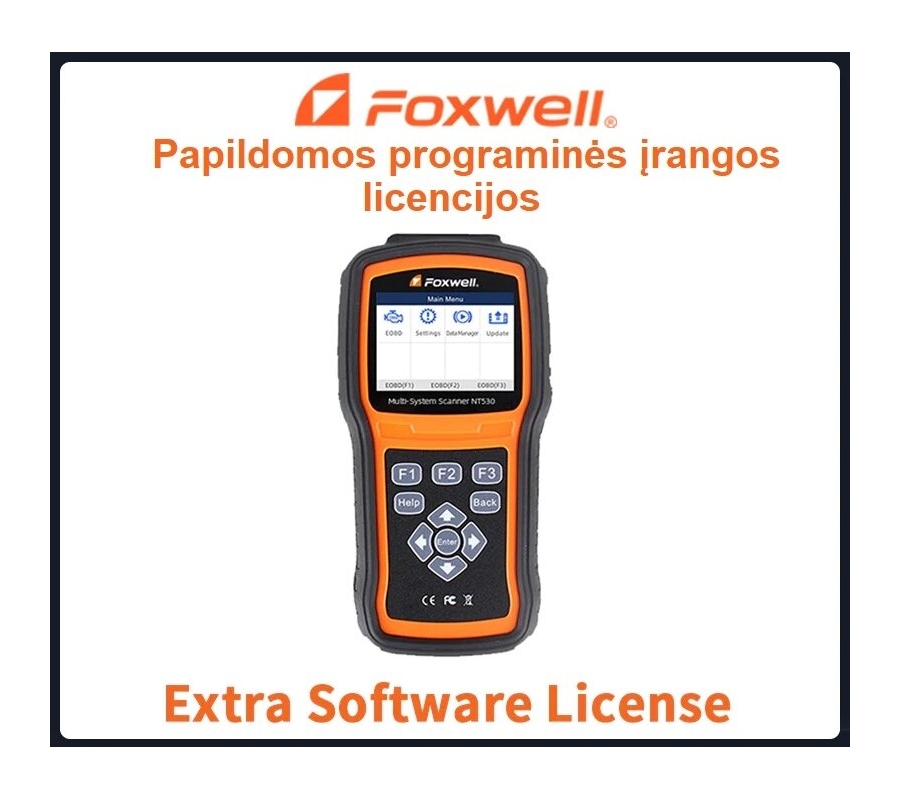 Foxwell NT530 papildoma programinė įranga - Tesla(NT530STESLA)