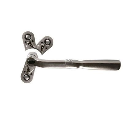 Terkšlinis raktas vartoma galvute 360°, 3/8", "BGS-technic" 321