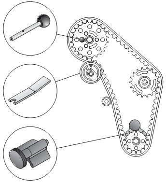 Variklio fiksavimo komplektas | VAG | 3 vnt. (62640)