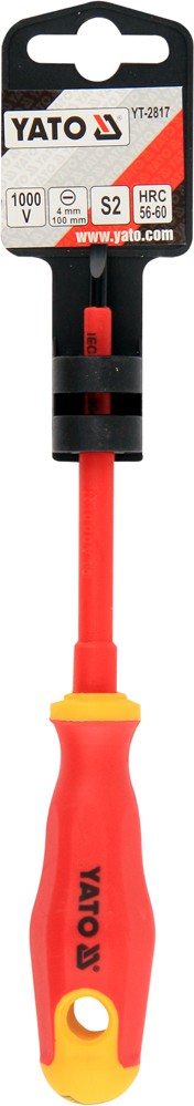 VDE Slot Screwdriver, 1000V 4x100 mm (YT-2817)
