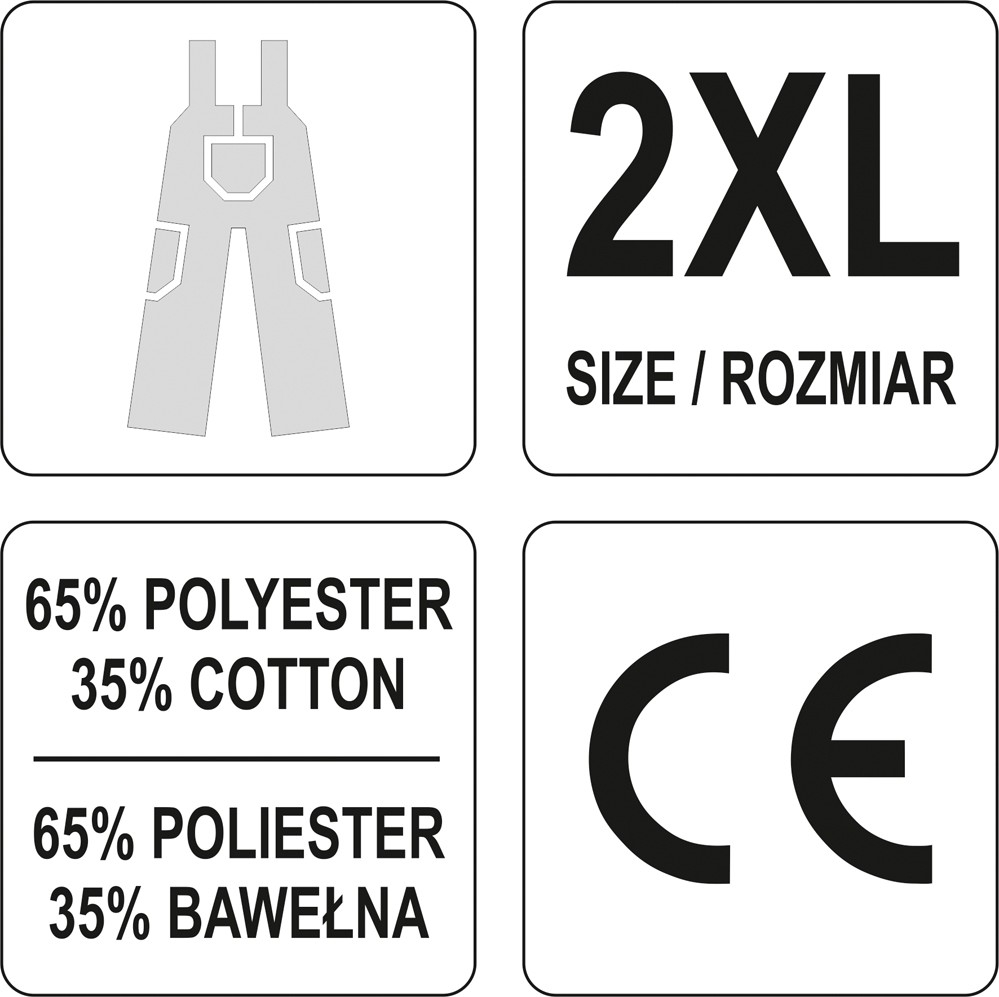 WORK BIB PANTS DOHAR SIZE XXL (YT-80449)