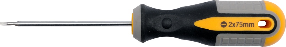 Отвёртка шлицевая 2х75мм CrV (60912)