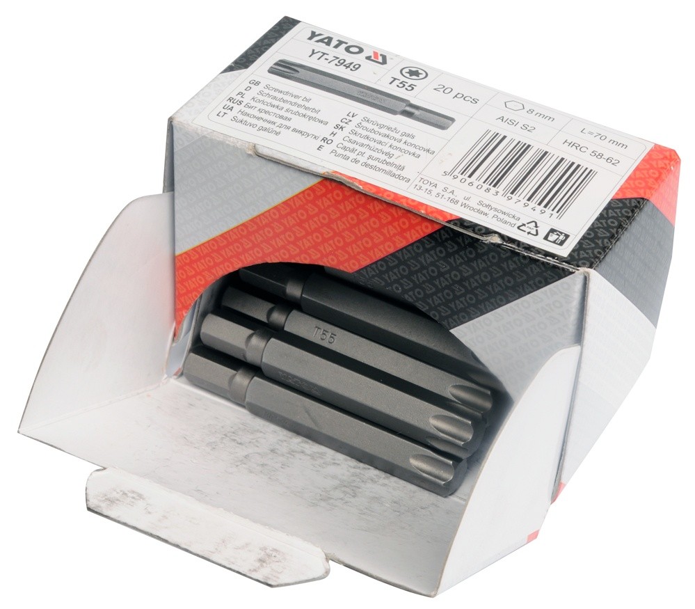 Antgalis kryžminis 1/4"x50MM, dydis PH2, S2  50 vnt (YT-7848)