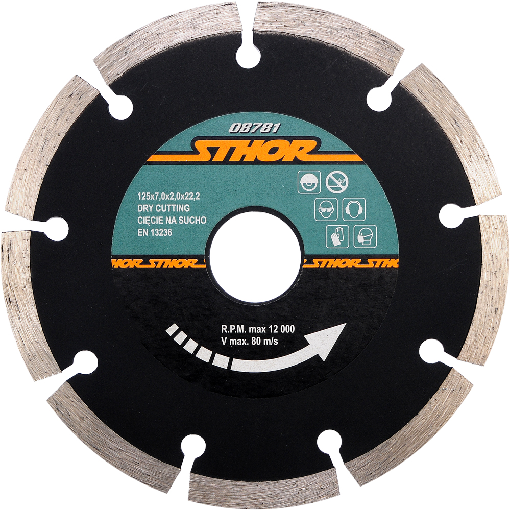 DIAMOND BLADE, SEGMENTED 125MM  (08781)