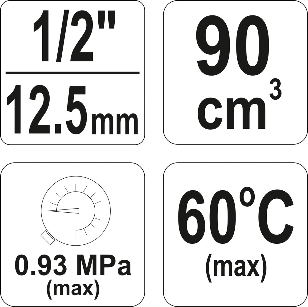 Drėgmės filtras su reguliatoriumi ir manometru 1/2" (YT-2383)
