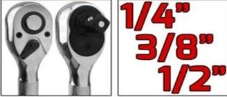 Короткий набор трещоток | 6,3 мм (1/4 ") / 10 мм (3/8") / 12,5 мм (1/2 ") | 3 шт. (S4129)