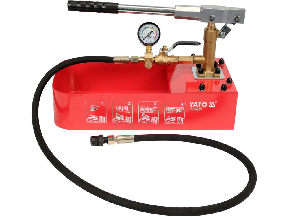 MANUAL PRESSURE TESTING PUMP | 50 bar | 7 l (YT-24801)