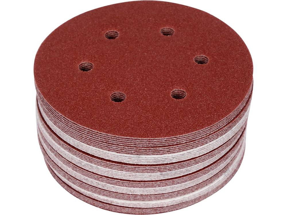 Šlifavimo popierius {velcro) | 6 skylės | 150 mm / P150 | 50 vnt. (YT-834586)