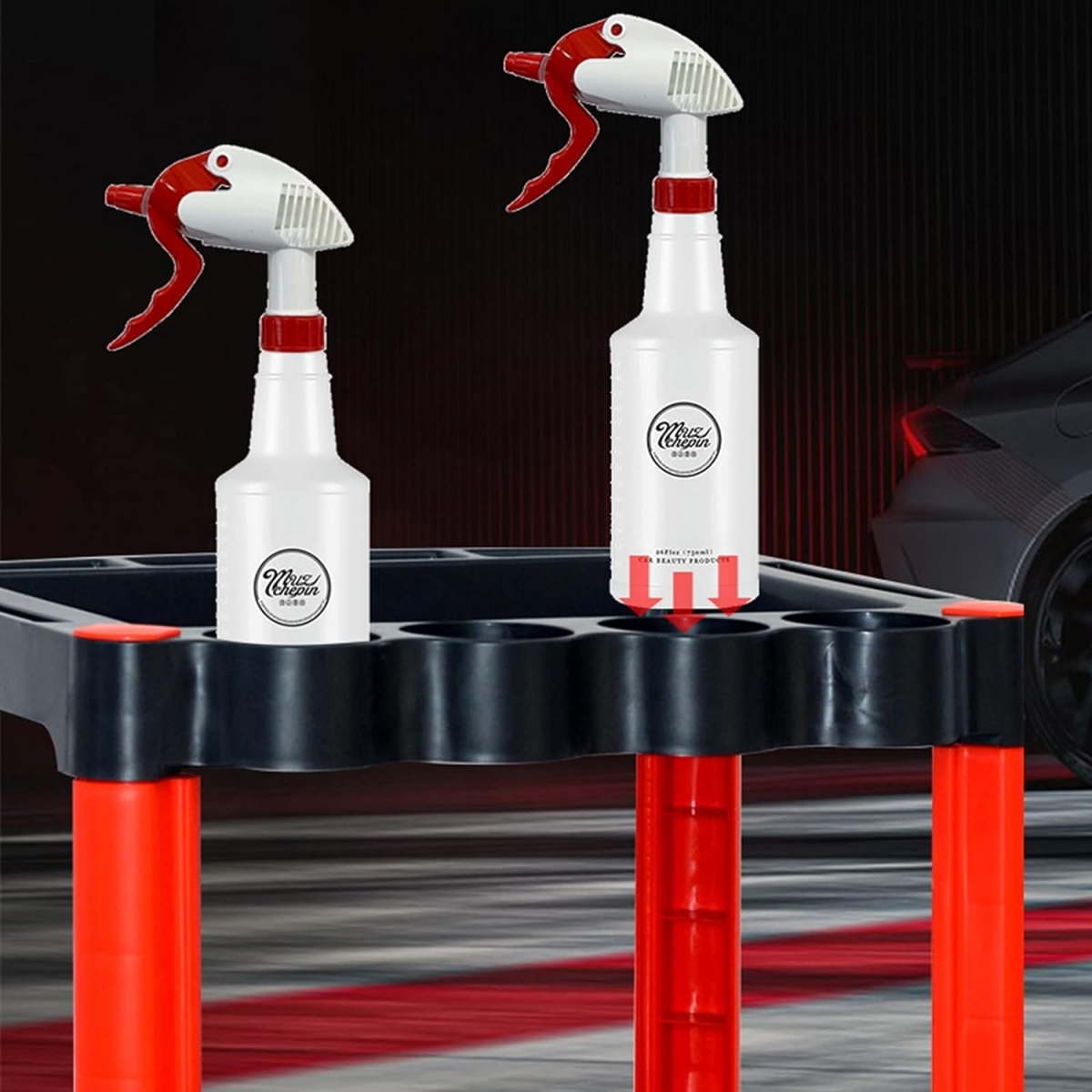 Workshop Trolley 3-Level Composite with Parts Storage + 2 perforations with 8 hooks (WT3P)