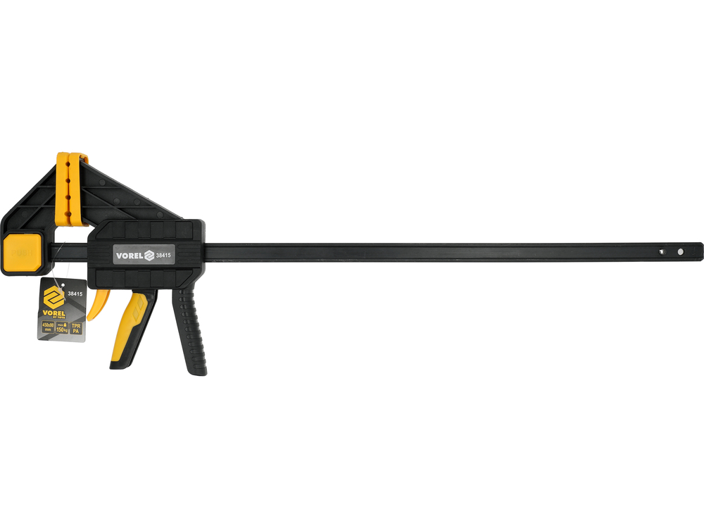Spaustuvai F-tipo | greito užspaudimo | 600 mm / 150 kg (38416)