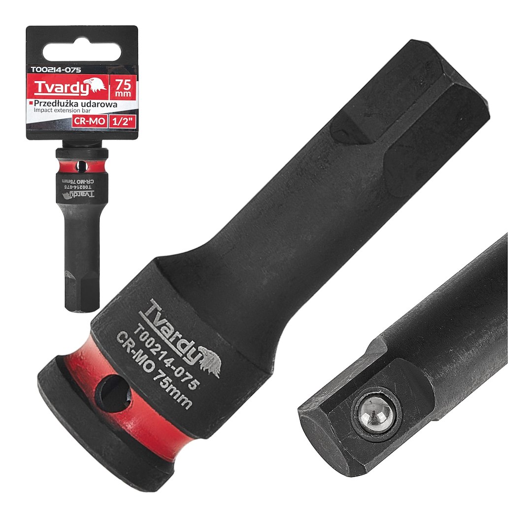 Adapteris smūginis 1/2" 75mm CR-MO (T00214-075)