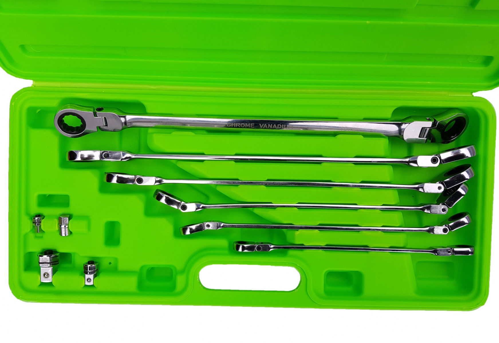 Extra long double flexi head ratchet wrench set | 10 pcs (FMT10)