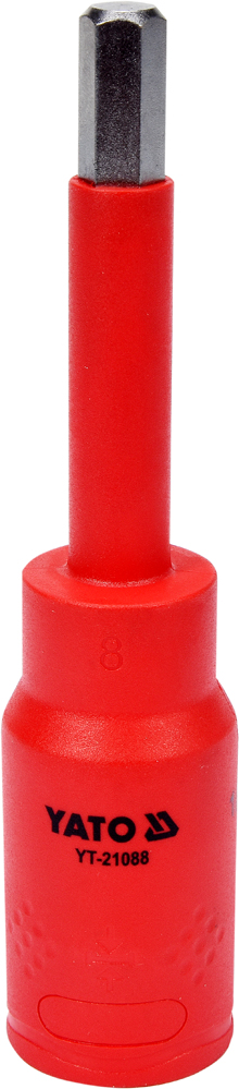 Izoliuotas antgalis elektrikui H8x120mm, 1/2" VDE (YT-21088)