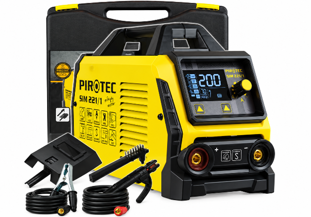 Suvirinimo aparatas PIROTEC SIM 221/1 MMA TIG lift 200A IGBT LCD SYNERGIA (SIM221/1)