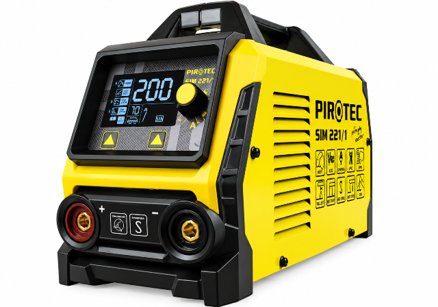 Suvirinimo aparatas PIROTEC SIM 221/1 MMA TIG lift 200A IGBT LCD SYNERGIA (SIM221/1)