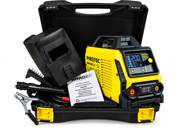 Suvirinimo aparatas PIROTEC SIM 221/1 MMA TIG lift 200A IGBT LCD SYNERGIA (SIM221/1)