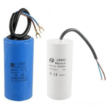 Capacitor set (2pcs) for compressor V-0.25/8 220V (MZBKV0258220V)