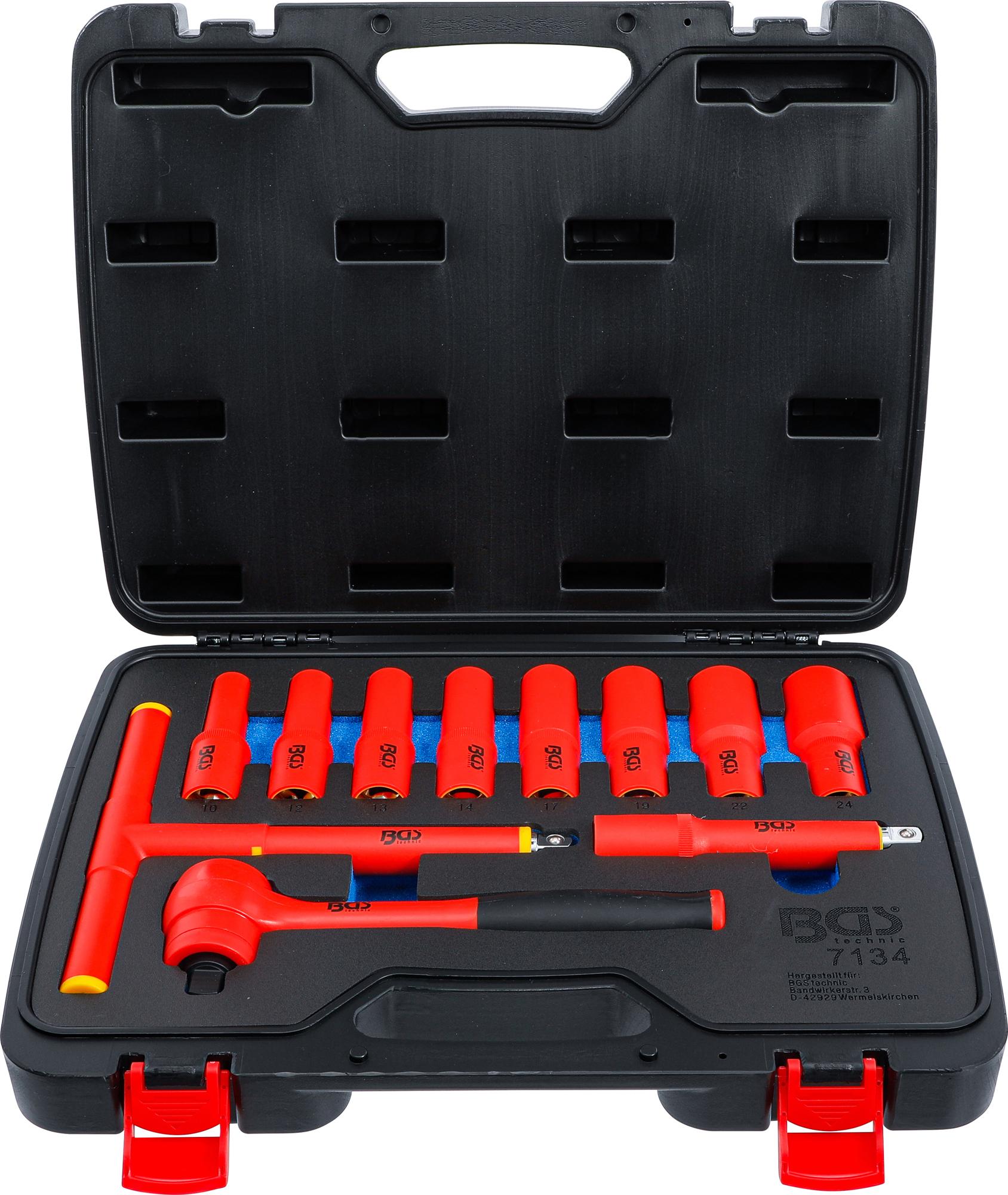 VDE Socket Set | 12.5 mm (1/2") Drive | 10 - 24 mm | 11 pcs. (7134)